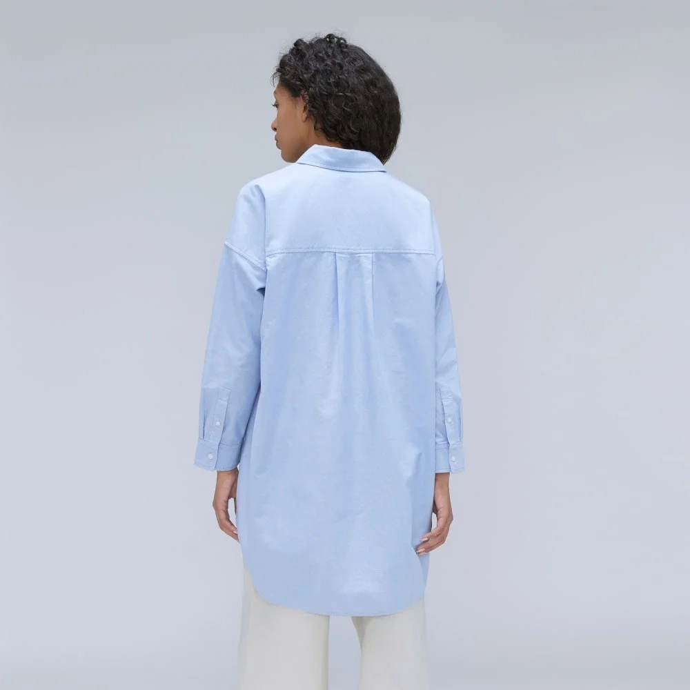 The Way Long Oxford Shirt | Light Blue (3)