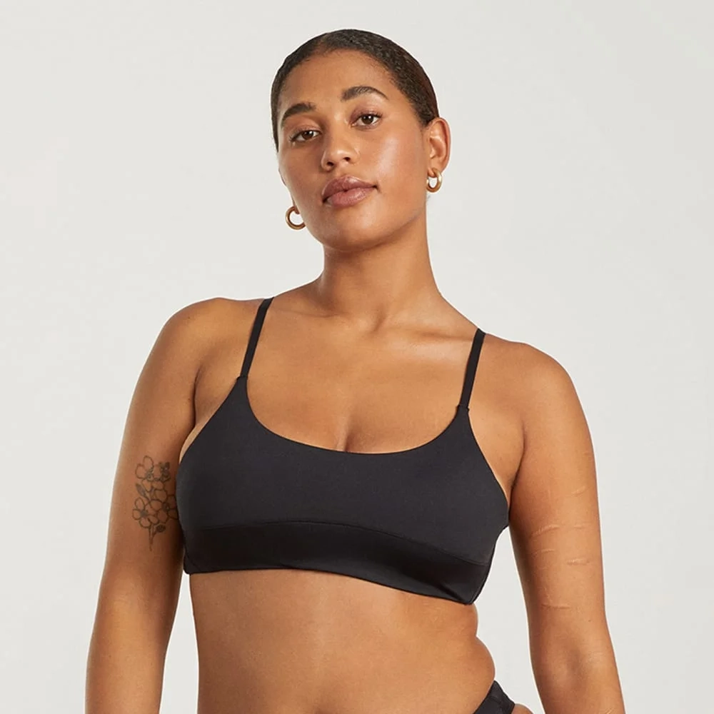 The Scoop-Neck Bikini Top | Black (5)