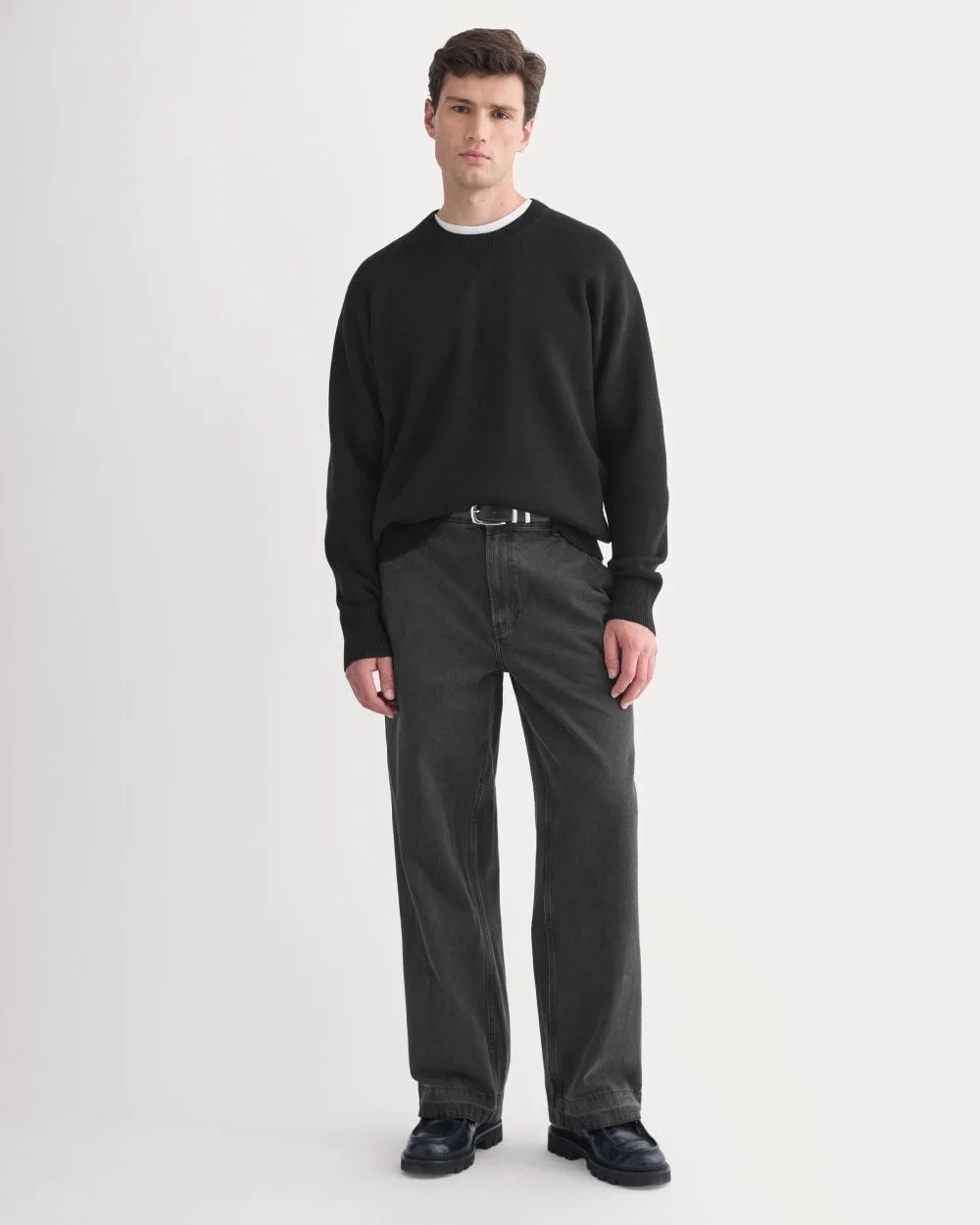 Luxe Merino Double-Knit Sweater |  Black (5)