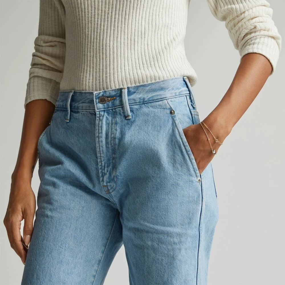 The Cinch Back Utility Jean | Sunkissed Blue (3)