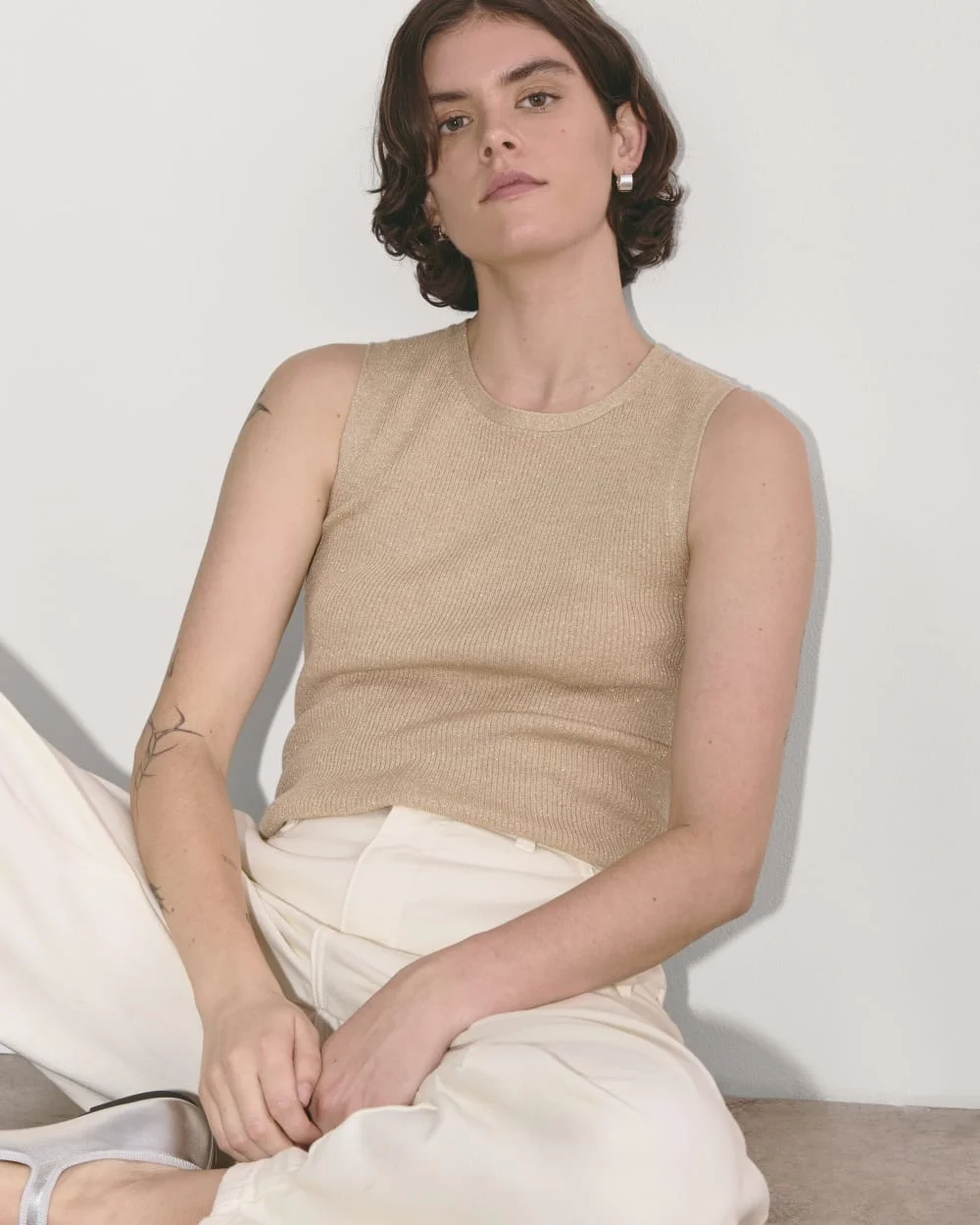 The Tank in Lurex Merino | Gold (3)