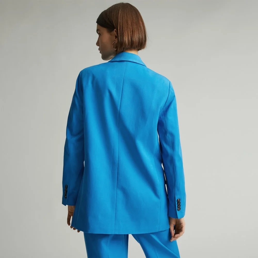 The Oversized Blazer in Buttersmooth | Brilliant Blue (6)