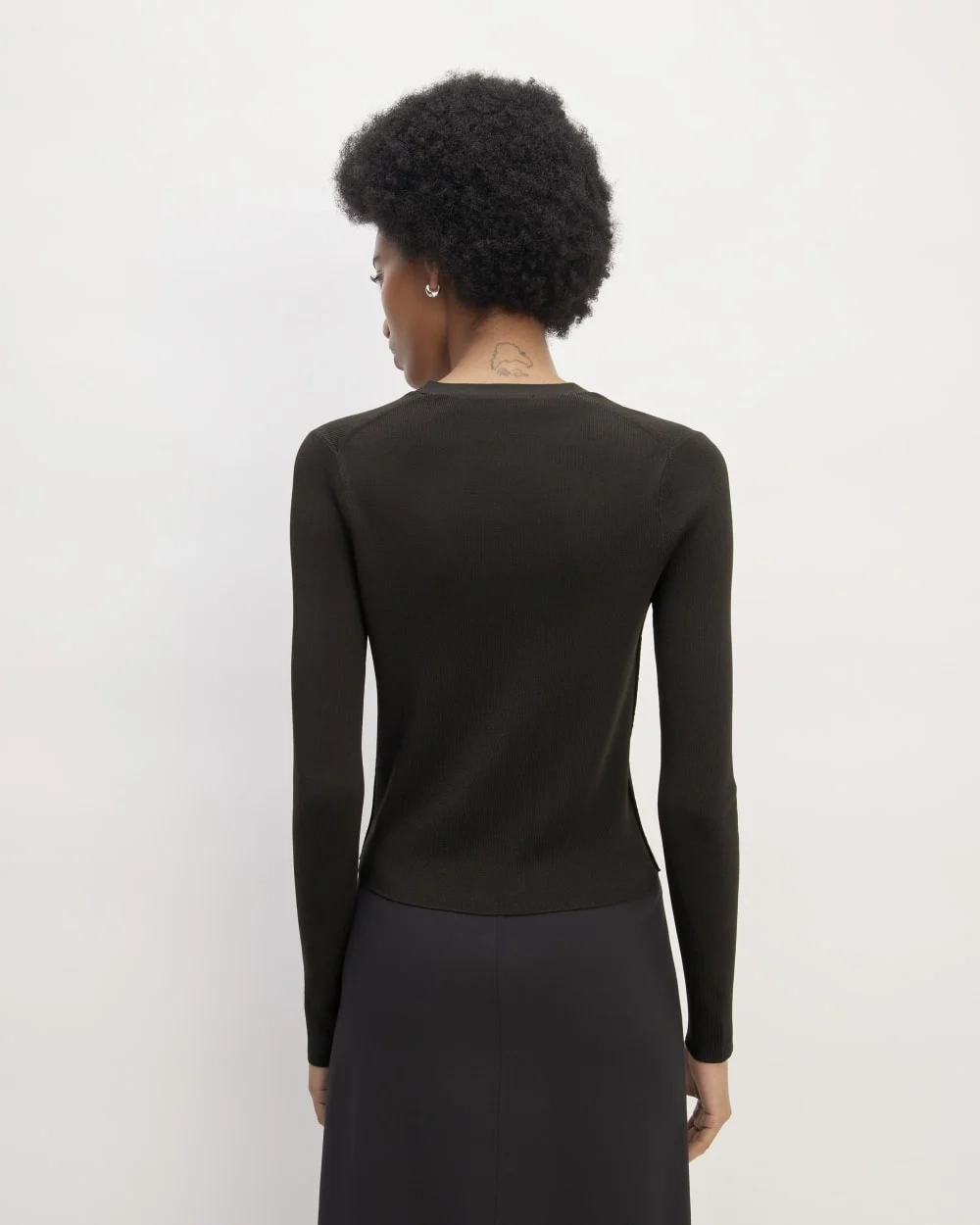 The Viscose Knit Cardigan | Black (3)