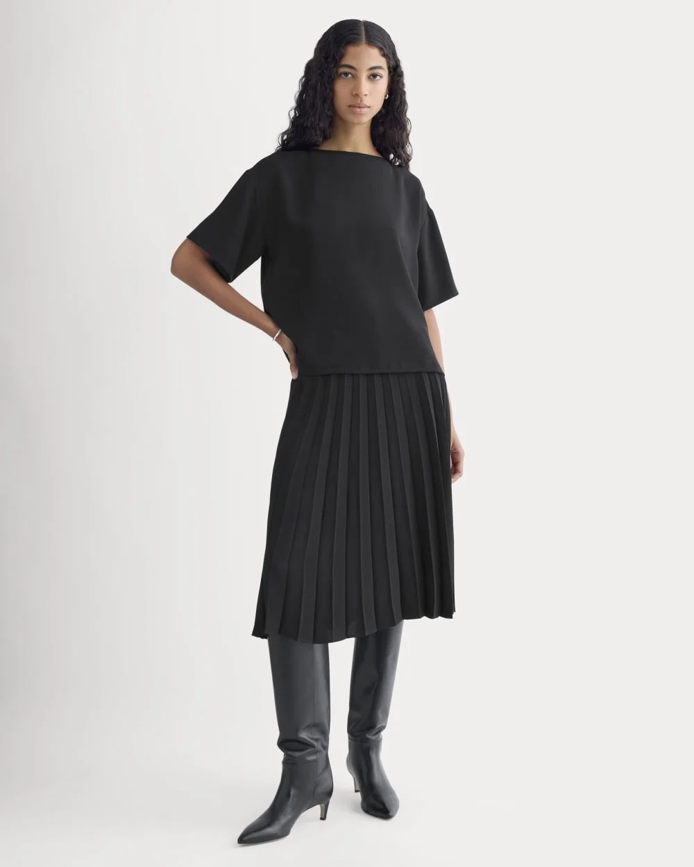 Drapey Crepe Top | Black (3)