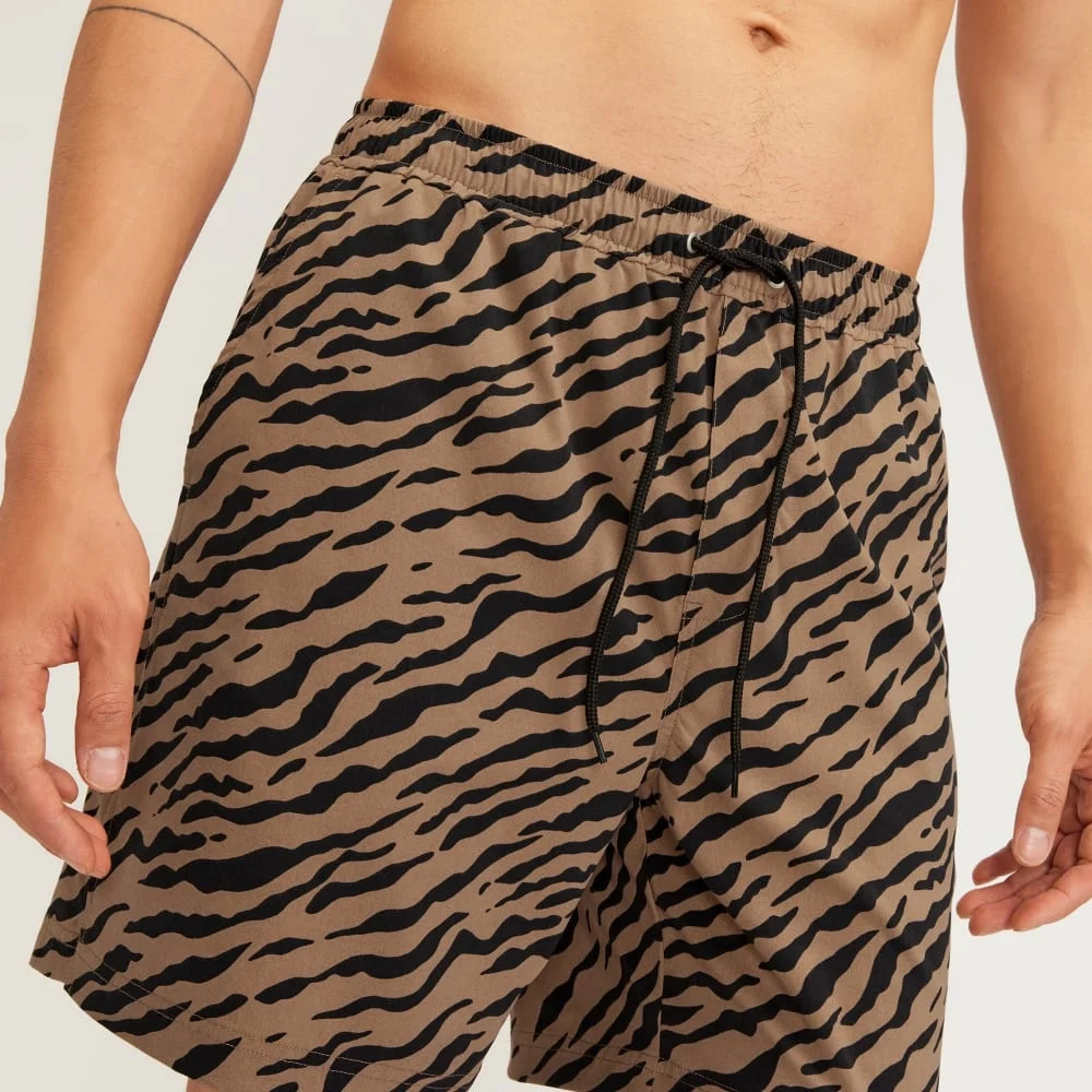 The ReNew Swim Short | Tiger Stripe Toasted Coconut (5)