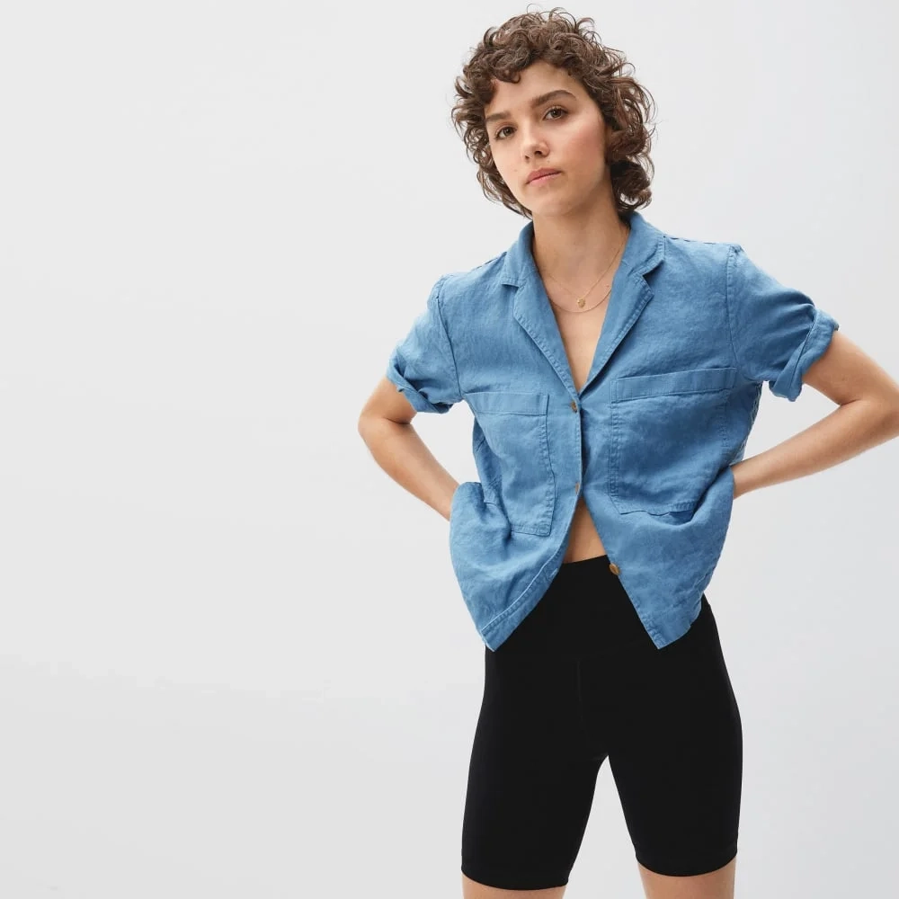 The Linen Workwear Shirt | Aegean (4)