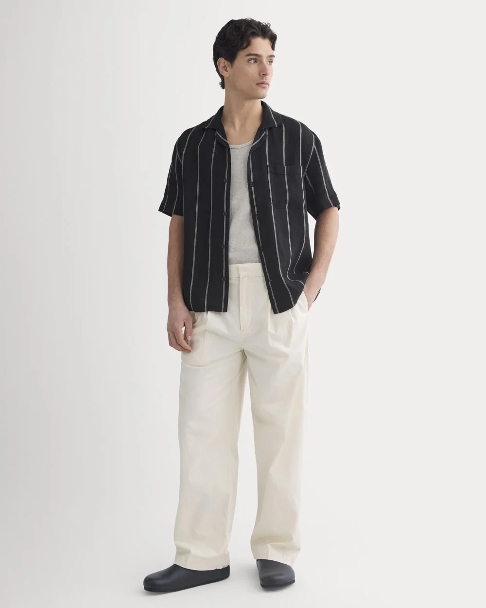Linen Resort Shirt | Black (3)