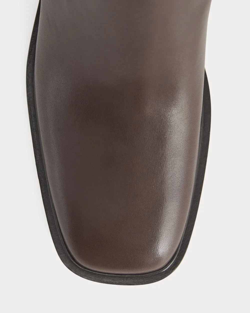 Leather Knee-High City Boot | Deep Brown (4)