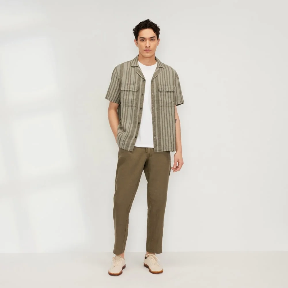 The Resort Shirt in Linen | Seagrass / Kalamata (3)