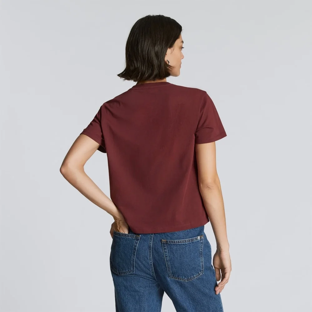 The Box-Cut Tee in Essential Cotton | Brandy | No Pocket (3)