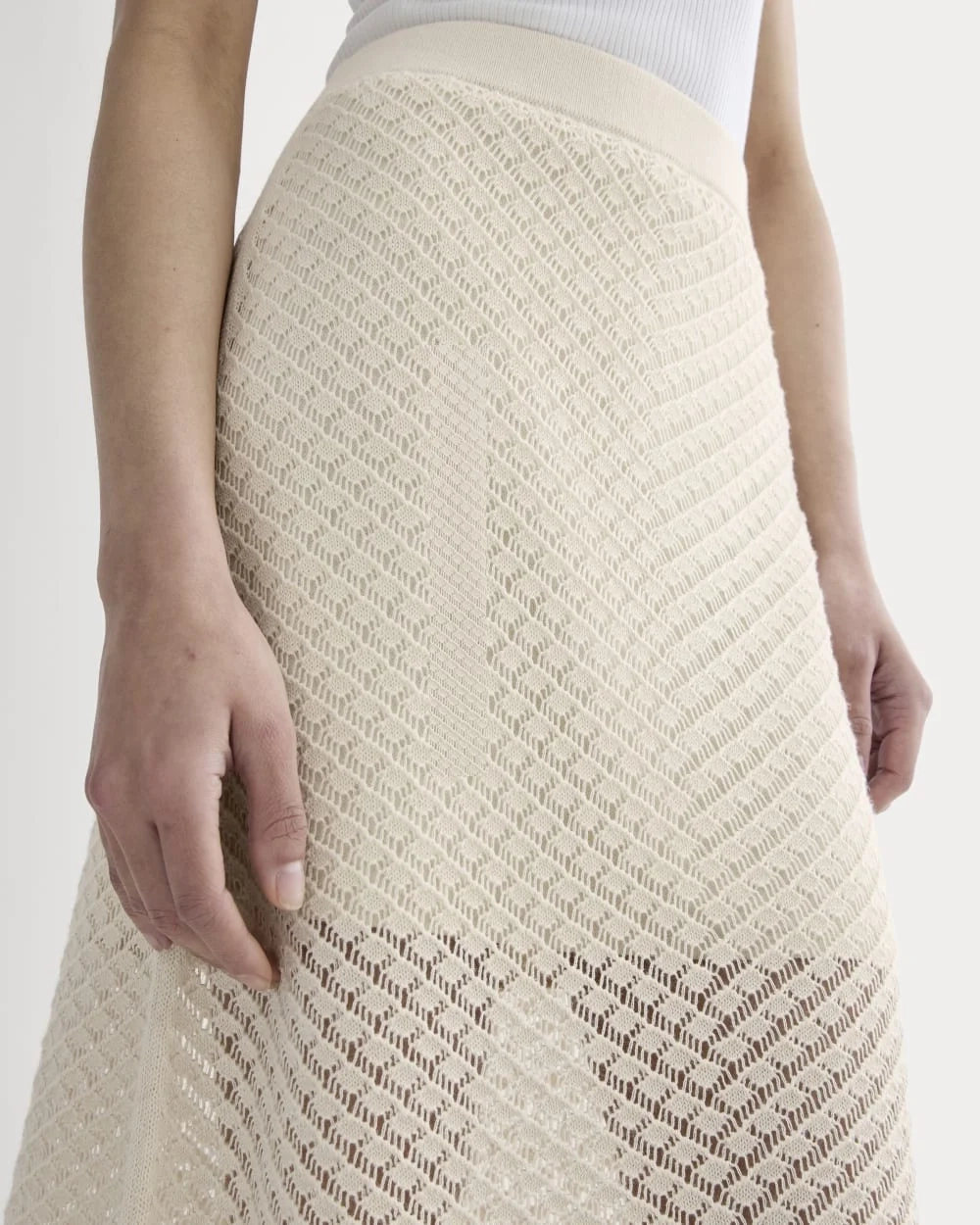 The Lace Knit Skirt | Birch (2)