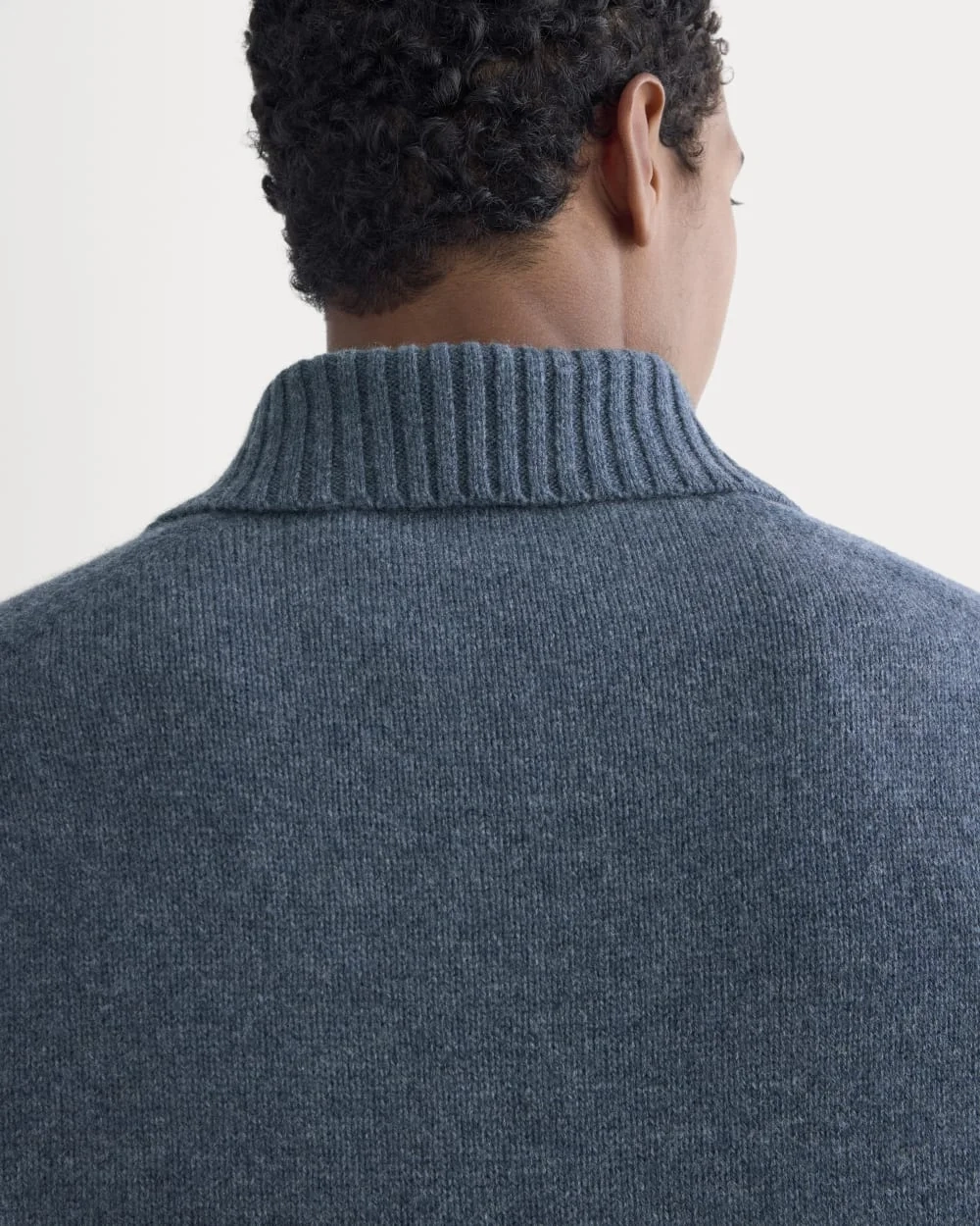Luxe Merino Quarter-Zip Pullover | Heather Midnight Navy (4)