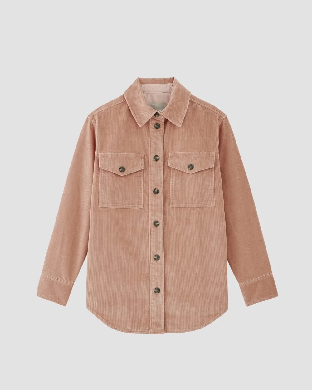The Corduroy Oversized Shirt Jacket | Blush Pink (4)