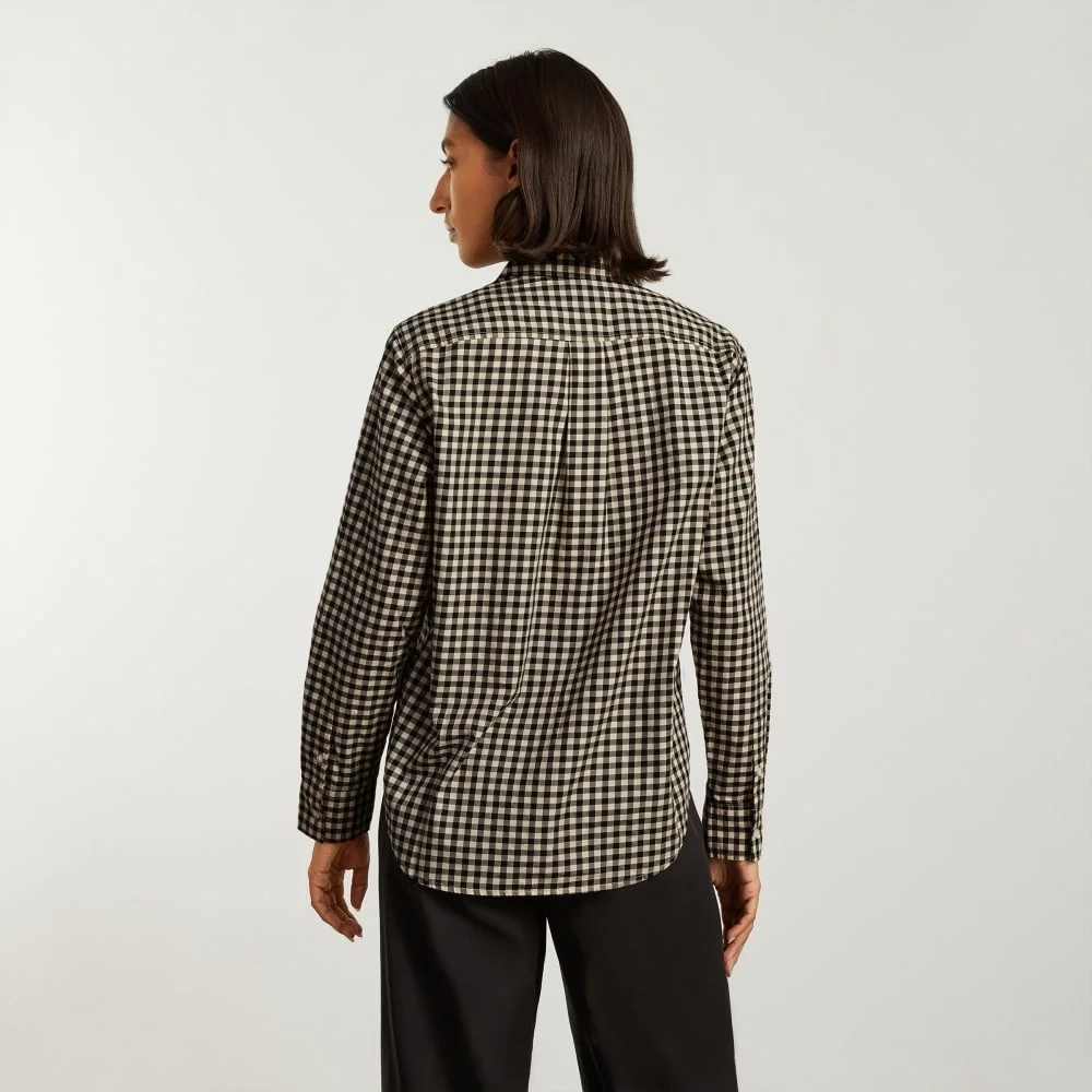 The Must-Have Shirt in Silky Cotton | Black / Canvas Gingham (4)