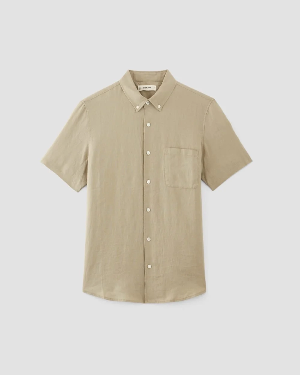 The Classic Short-Sleeve Shirt in Linen | Trench Coat Khaki (2)