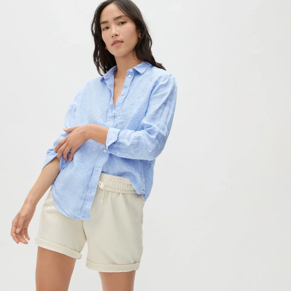 The Must-Have Shirt in Linen | Classic Blue (3)