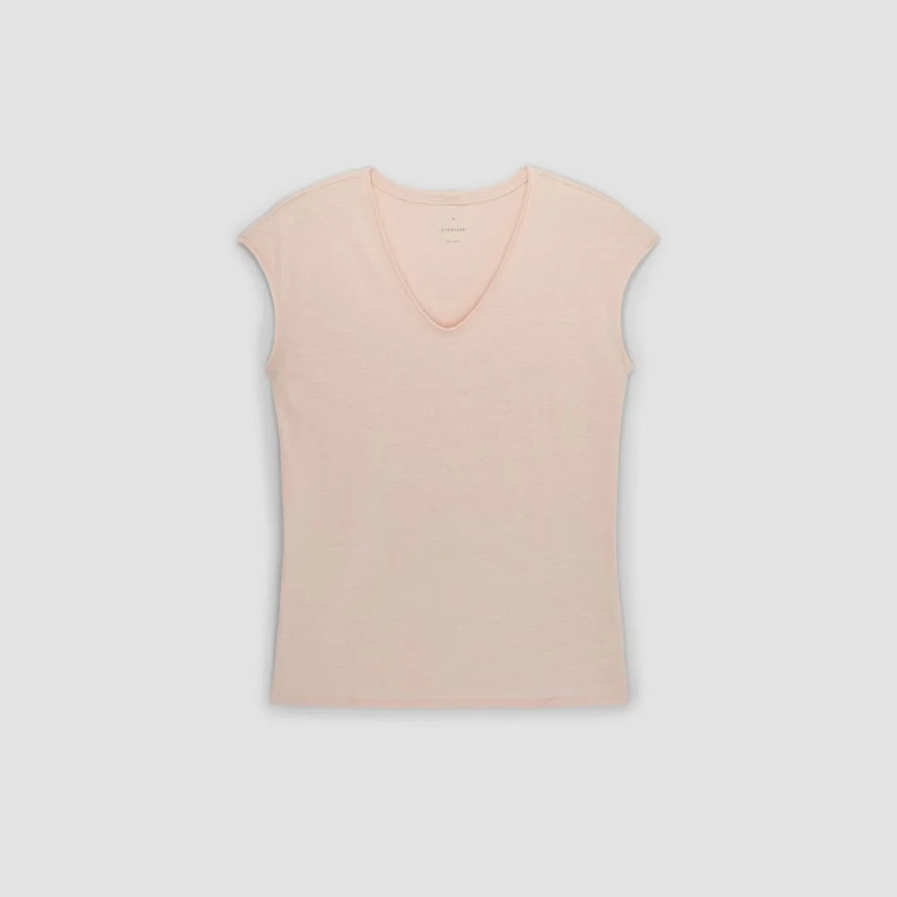 The Hemp Scoop-Neck Muscle Tee | Petal Pink (2)