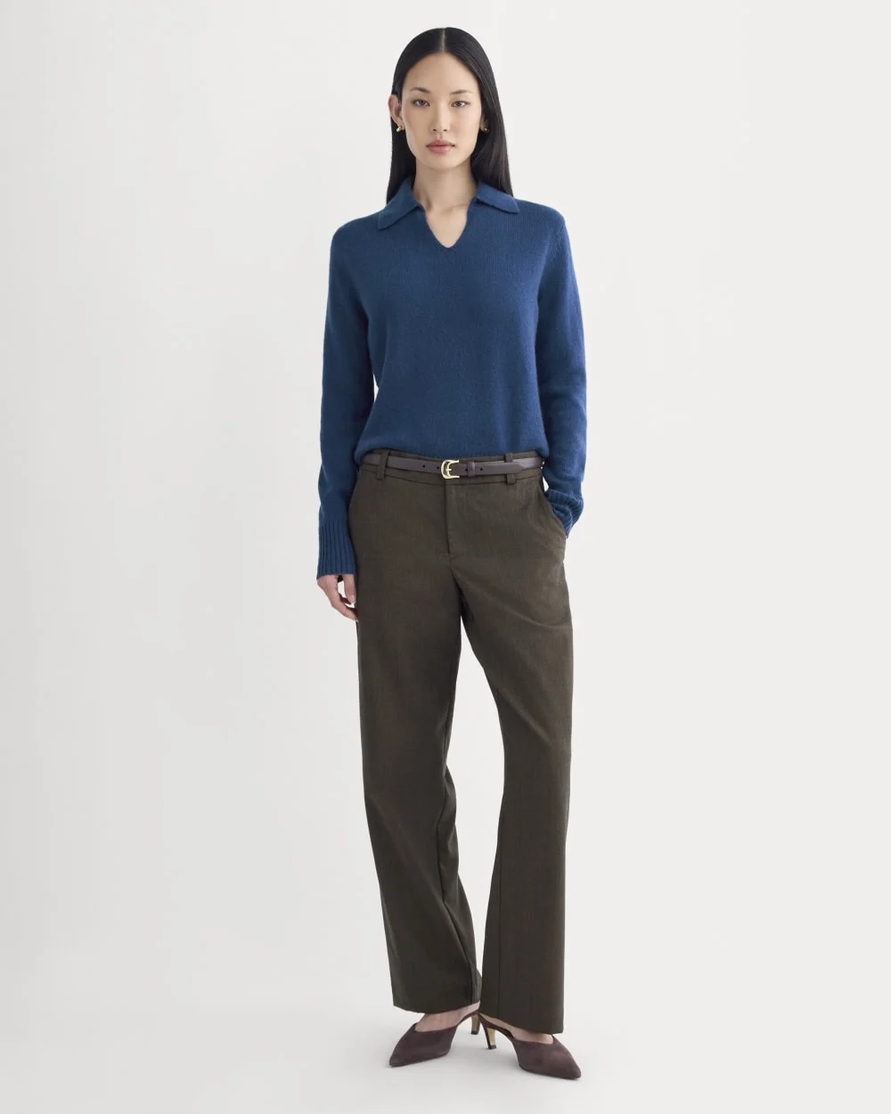 Cashmere Polo Sweater | Deep Lazuli Blue (3)