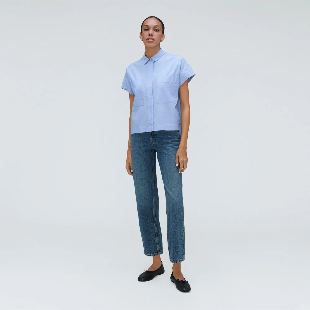 The Short-Sleeve Box Shirt | Slate Blue (4)
