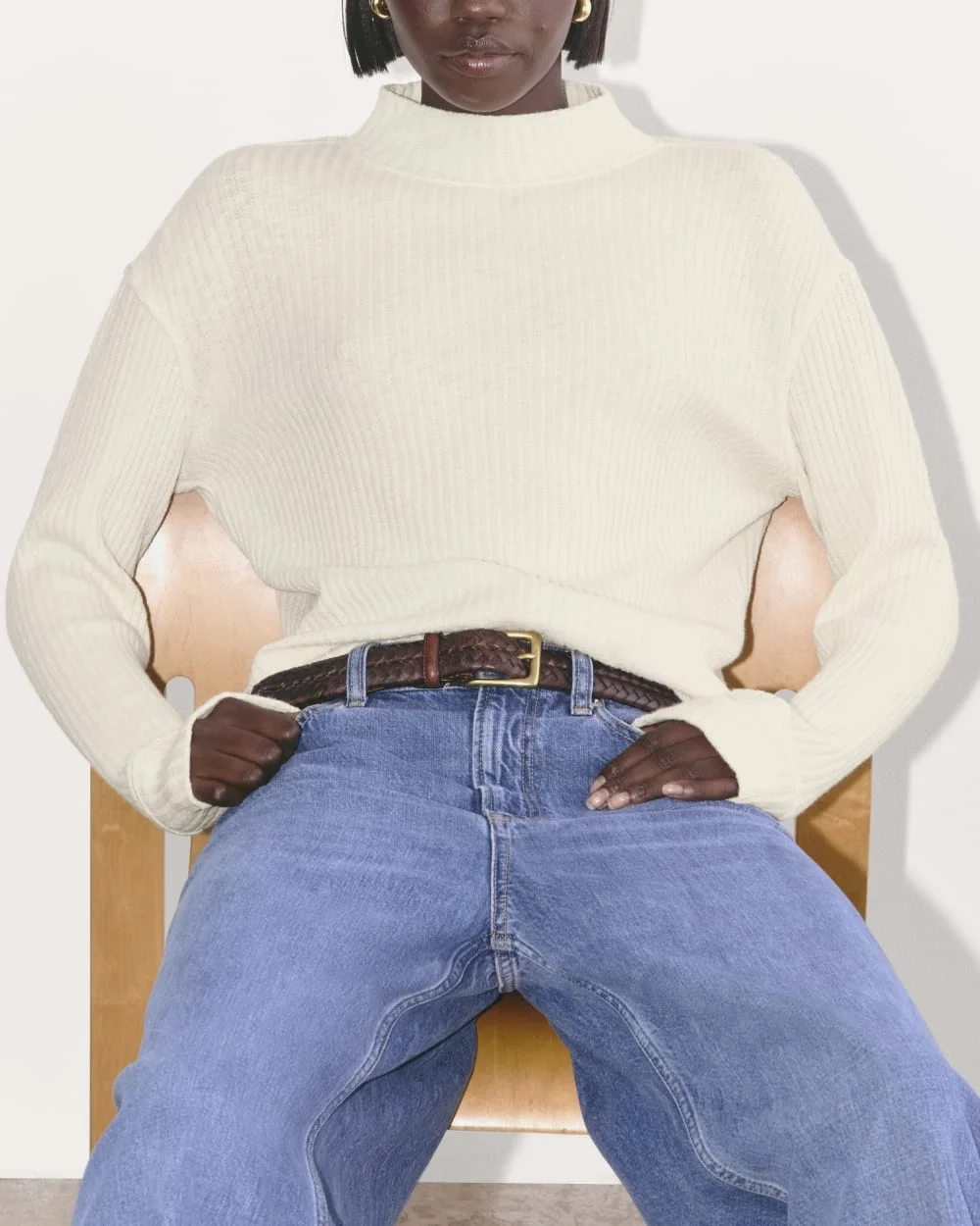 The Cozy Rib Funnel-Neck | Bone (5)
