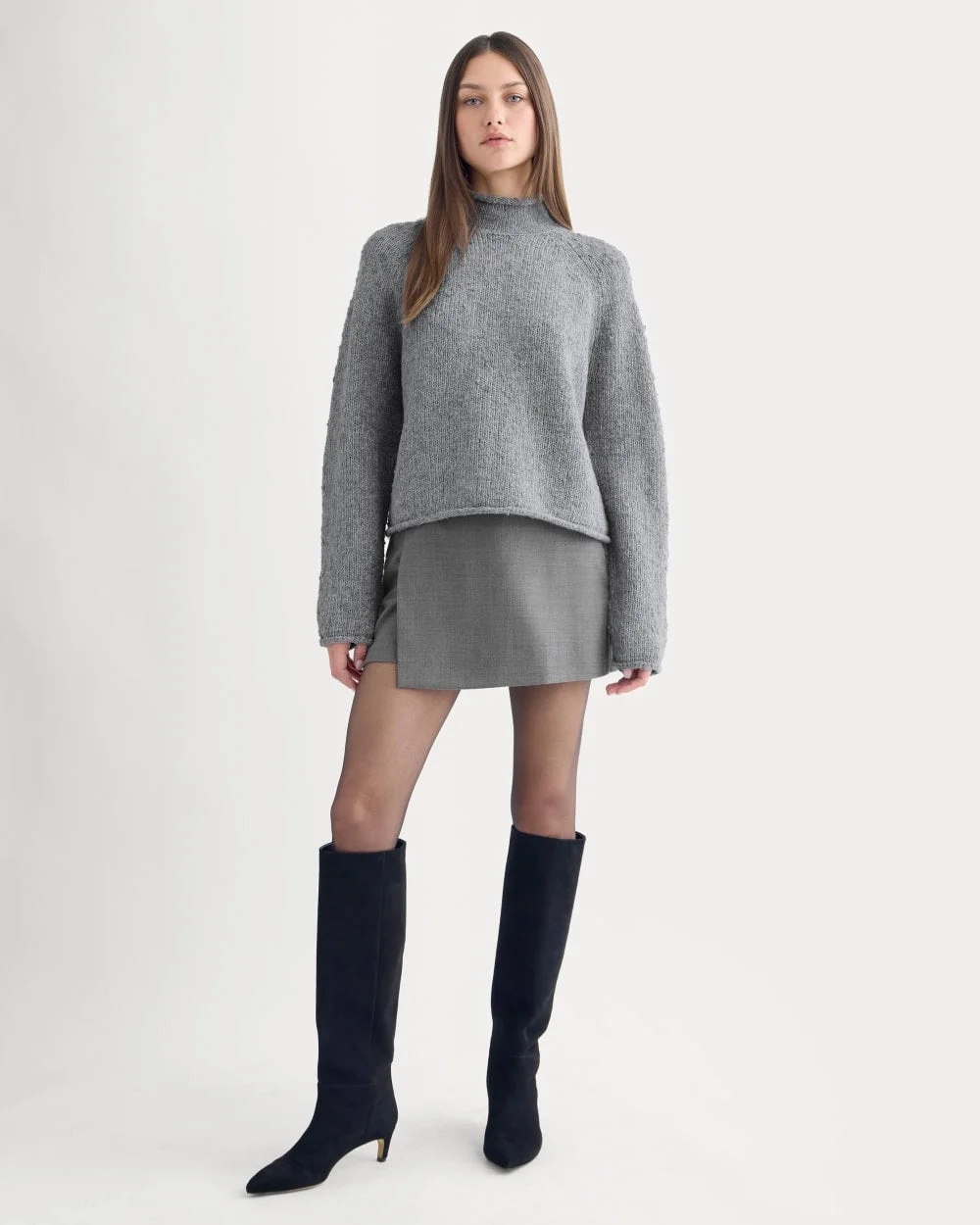 Rollneck Sweater | Heather Grey/Twist (7)