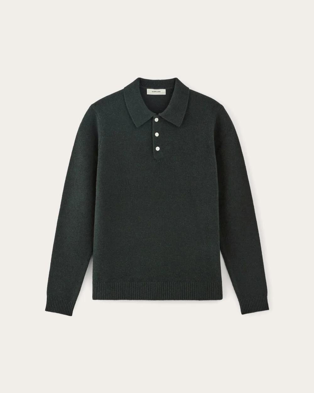 The Classic Polo in Luxe Merino | Heather Scarab Green (5)