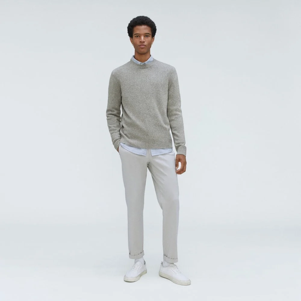 The Merino-Blend Crewneck Sweater |  Heathered Grey (3)