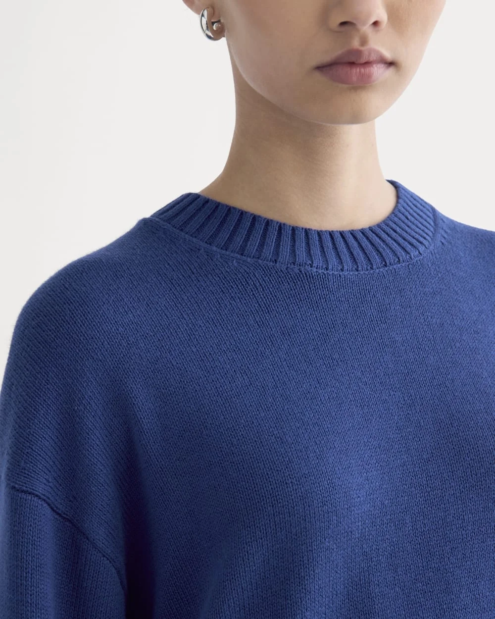 The Boxy Sweater in Everyday Cotton | Deep Lazuli Blue (4)