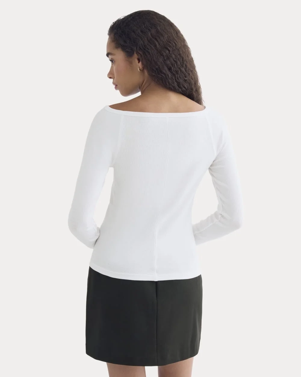 Luxe Rib Boatneck Top | White (3)