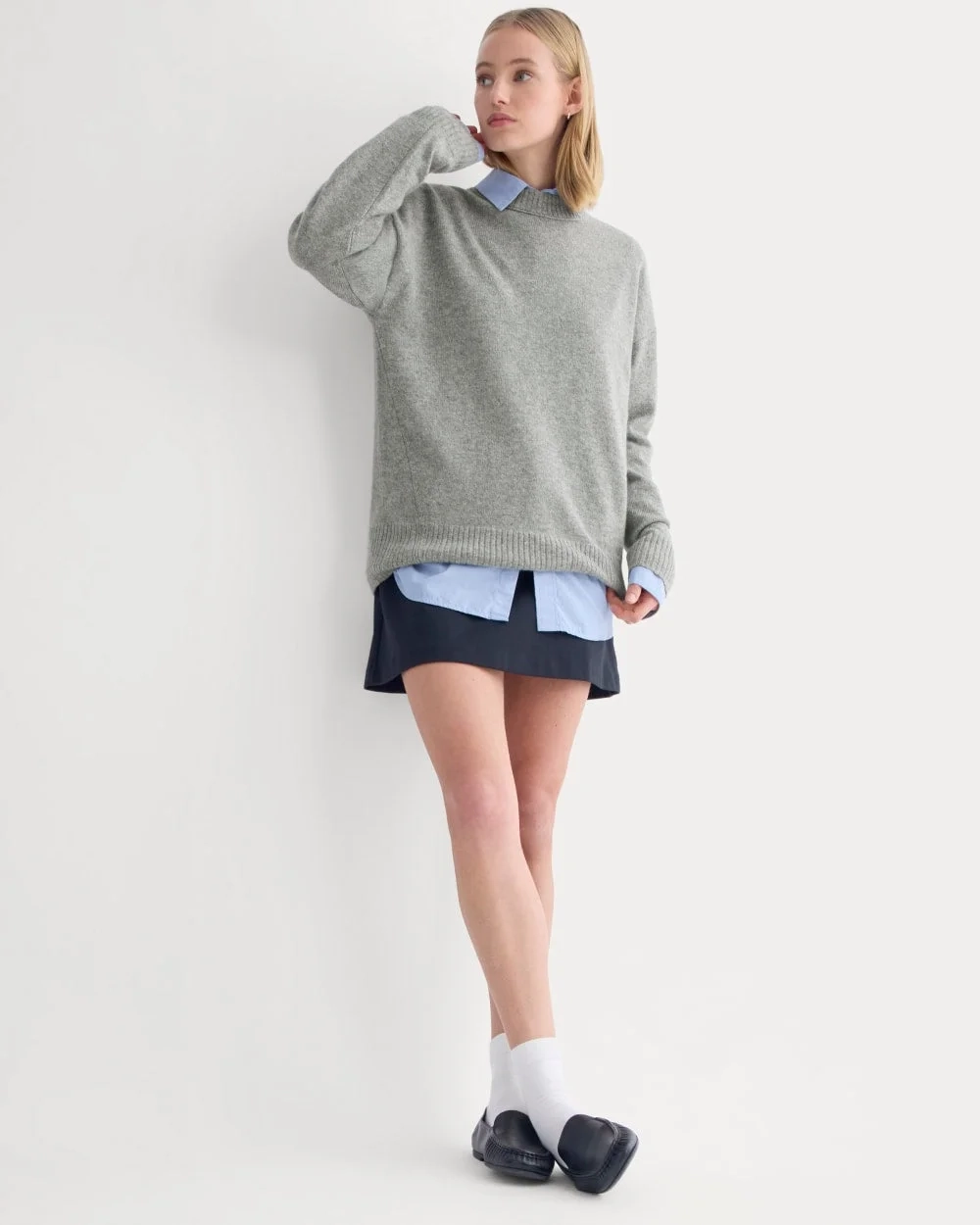Cashmere Boyfriend Sweater | Husky Gray