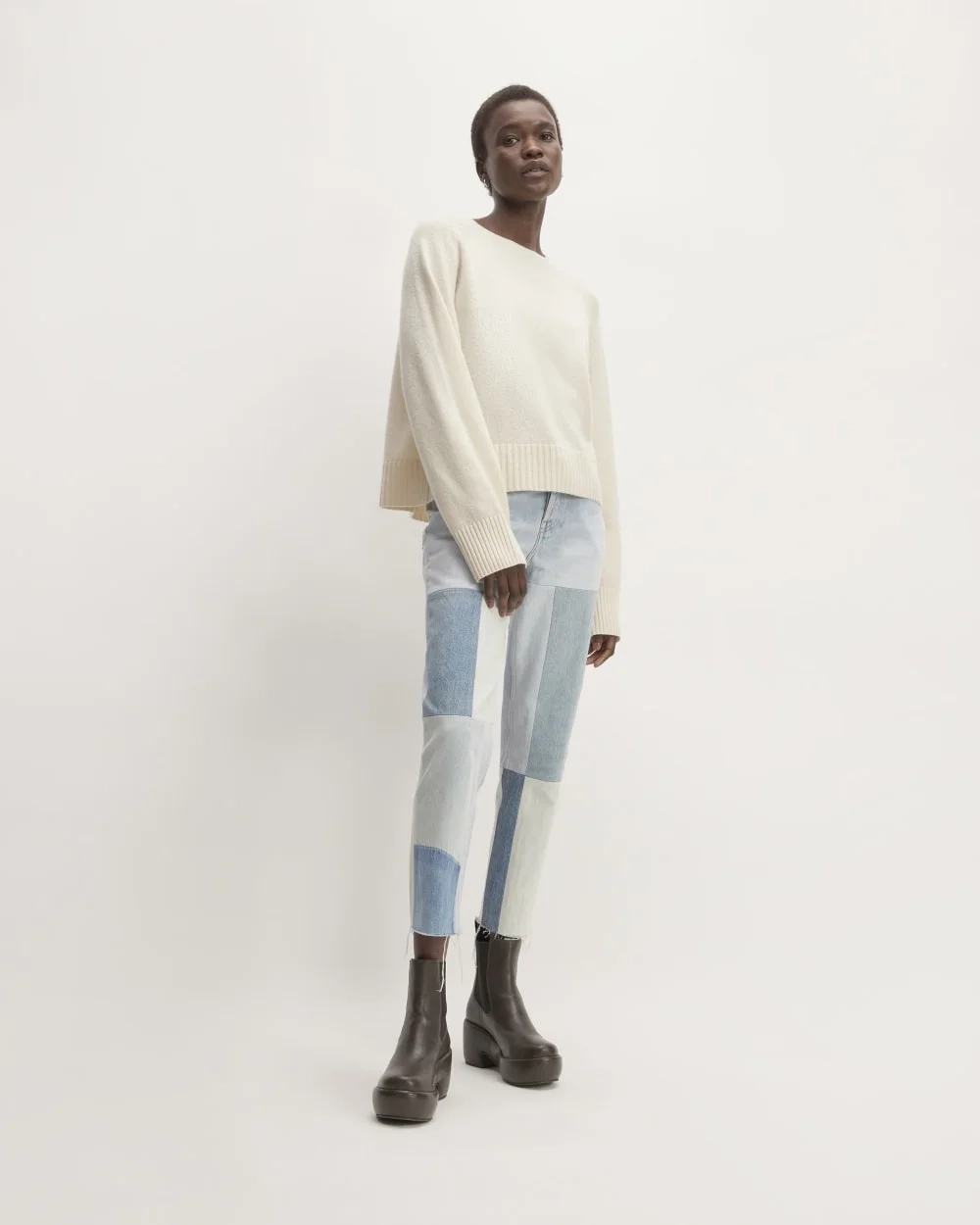 The ’90s Cheeky® Mended Jean | Patched Indigo | 26.5" Inseam