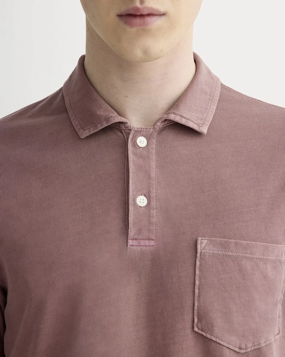 The Essential Organic Garment-Dyed Polo | Brown Garment Dye (4)