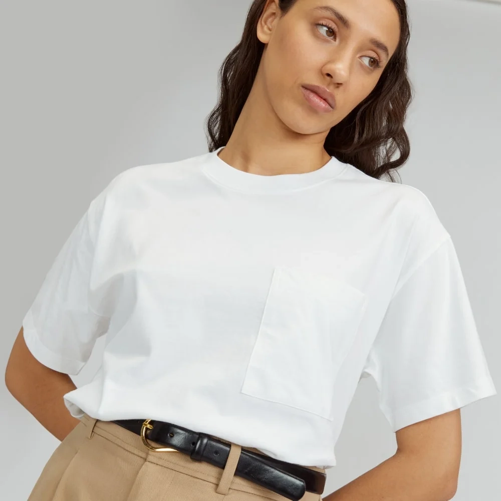 The Organic Cotton Relaxed Pocket Tee | White (5)