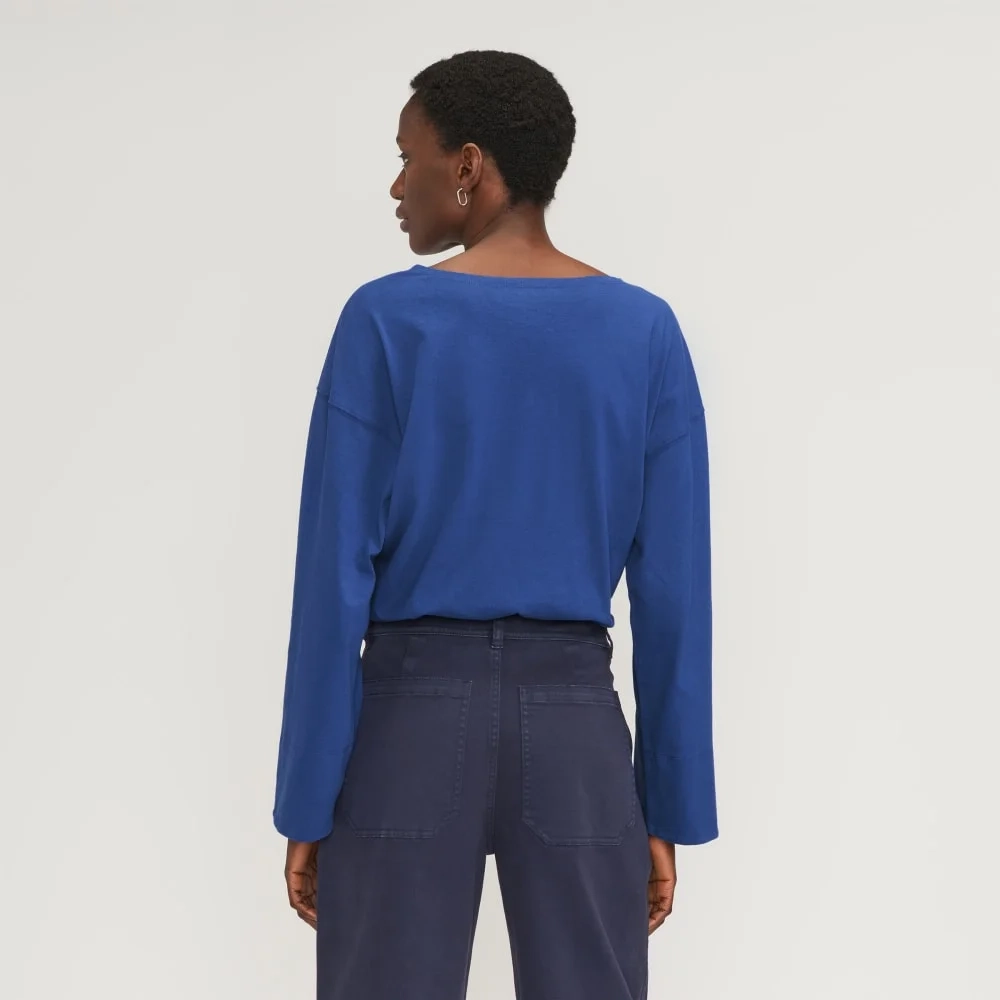The Premium Weight Oversized Pocket Tee | Mazarine Blue (4)