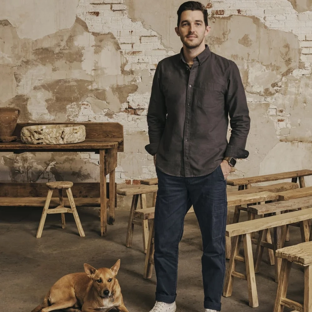 The Organic Cotton Herringbone Refined Cargo | Navy (5)