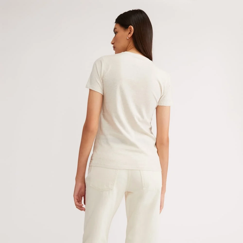 The Organic Cotton Crew Tee | Heathered Oat (6)