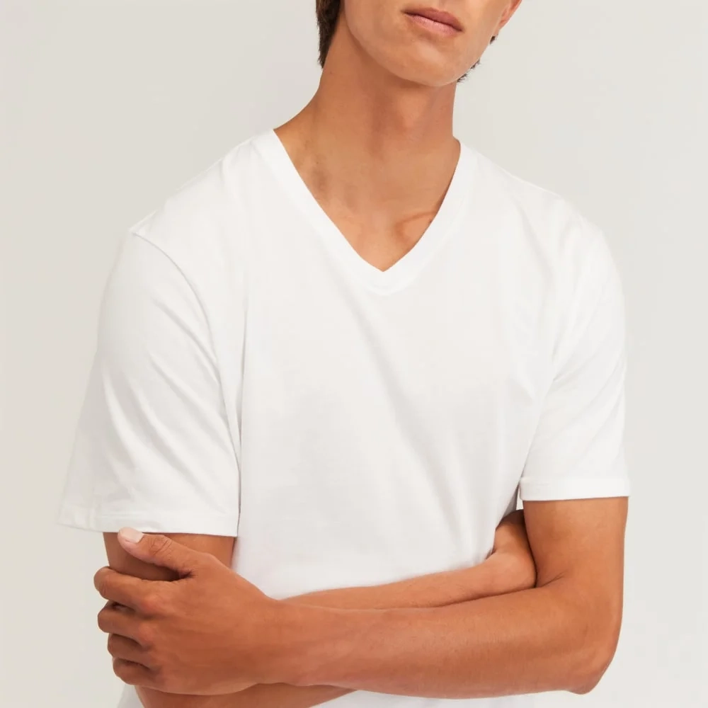 The Organic Cotton V-Neck Tee | White (3)