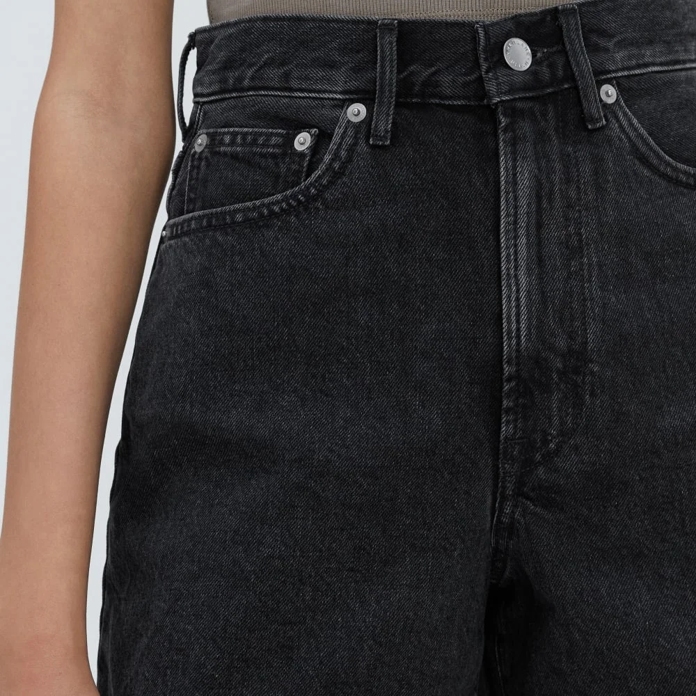 The A-Line Denim Short | Storm Black (5)