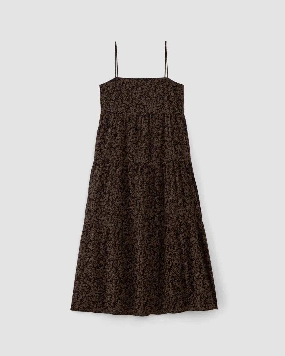 The Gauze Tiered Dress | Black / Cocoa Small Floral (3)