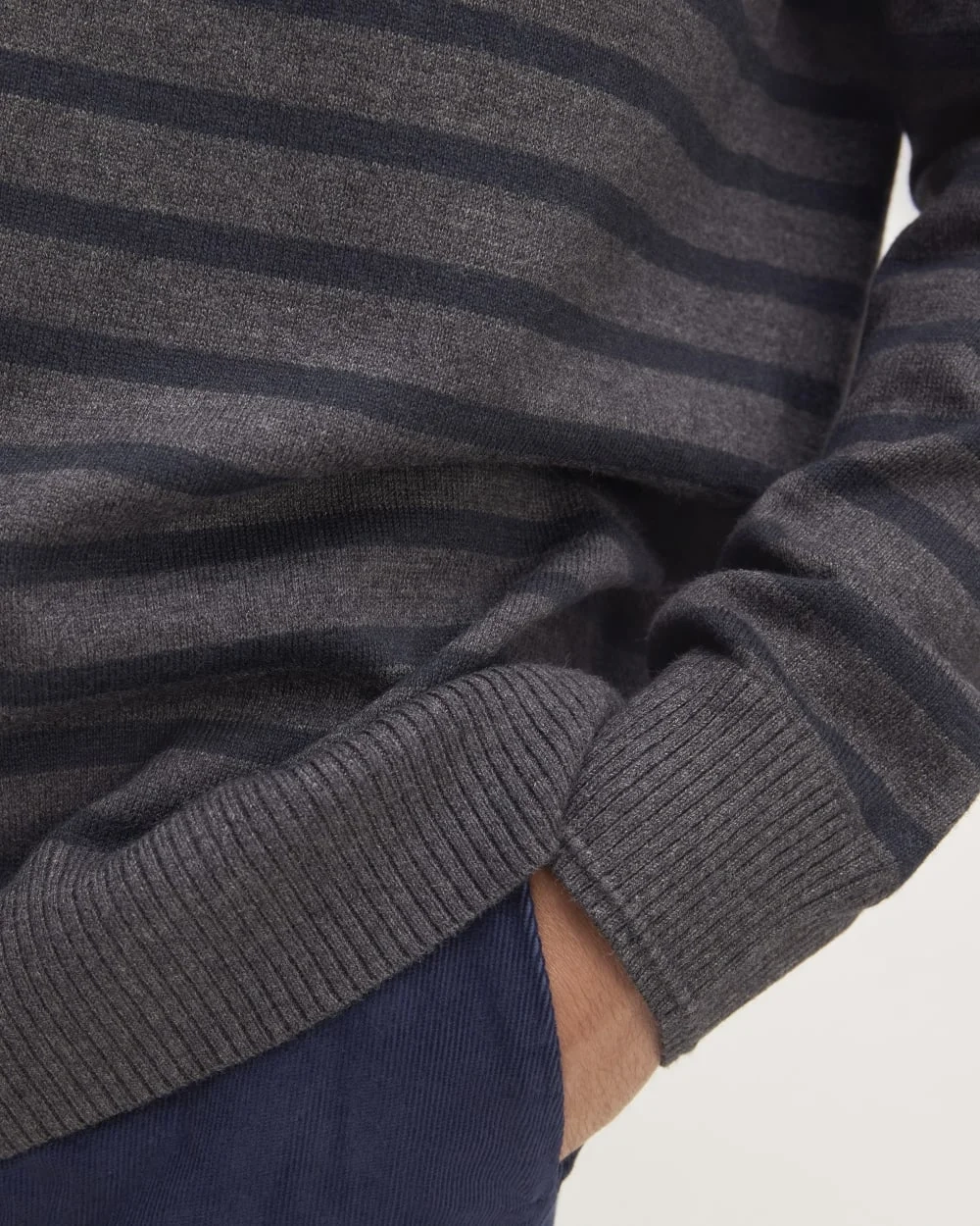 The No-Sweat Sweater | Uniform | Heathered Midnight / Heathered Ash (3)