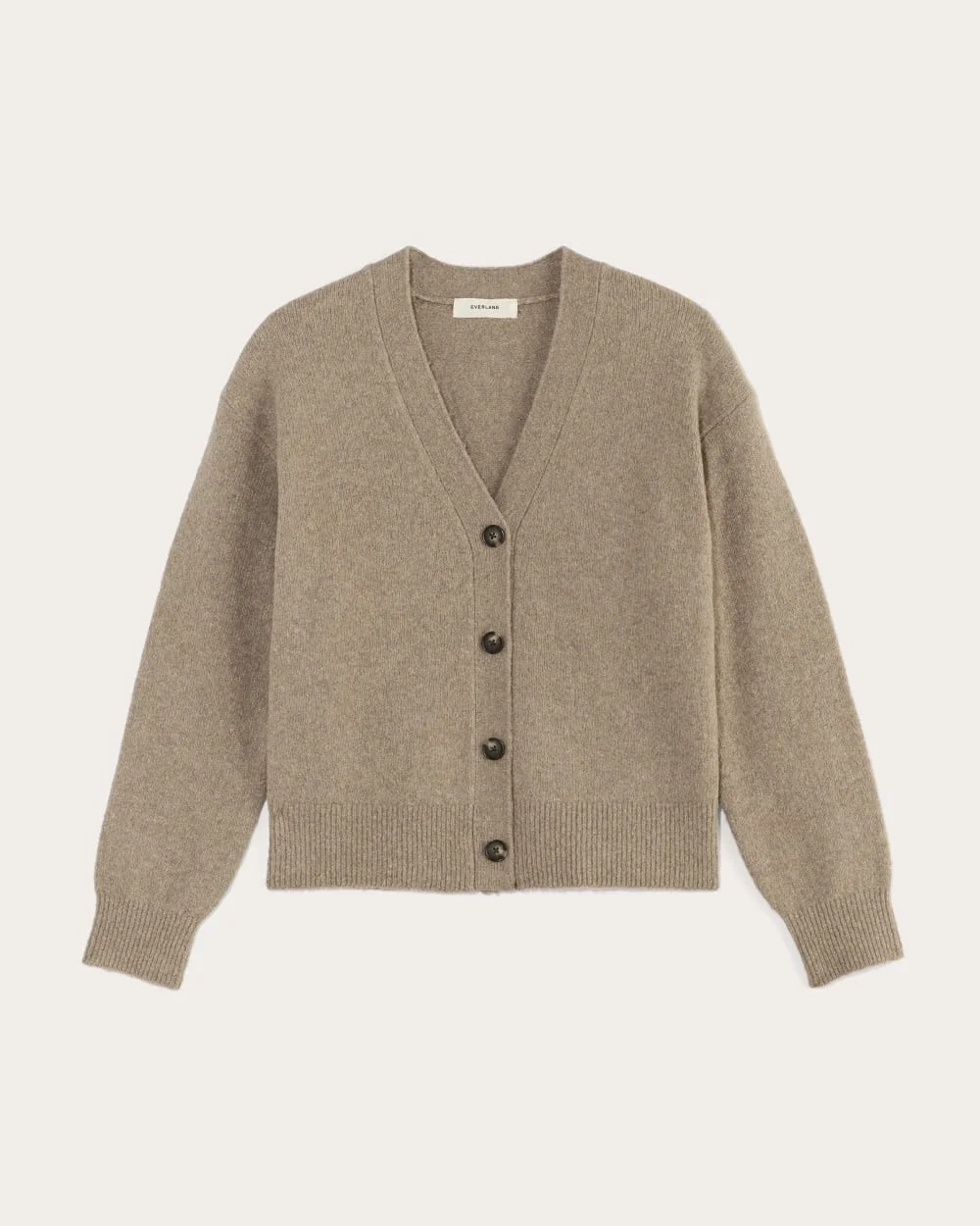 The Cocoon Cardigan in Plush Cotton | Heather Taupe (4)