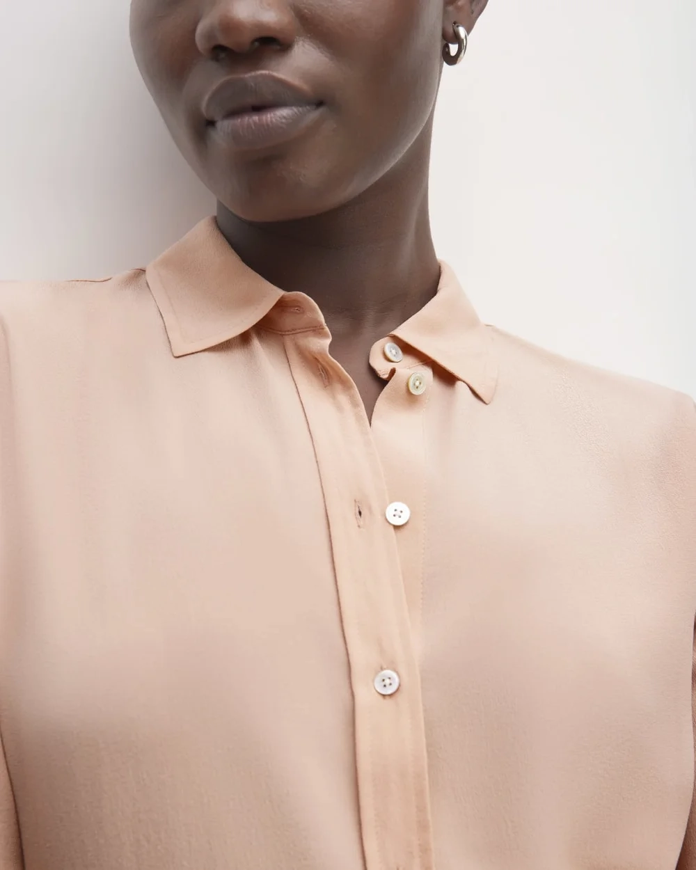 The Must-Have Shirt in Washable Silk | Blush Pink (4)