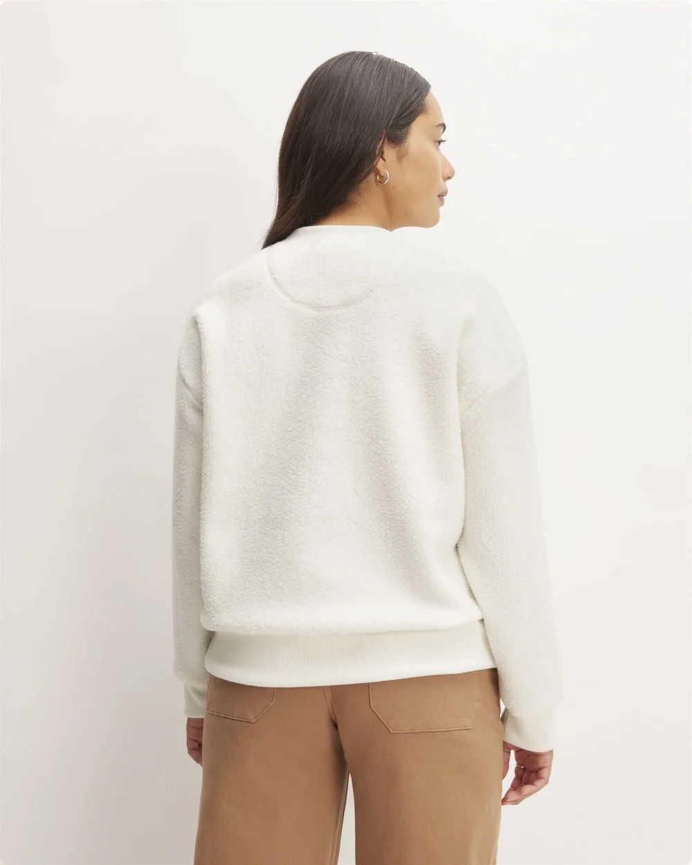 The ReNew Fleece Oversized Crew | Bone (5)