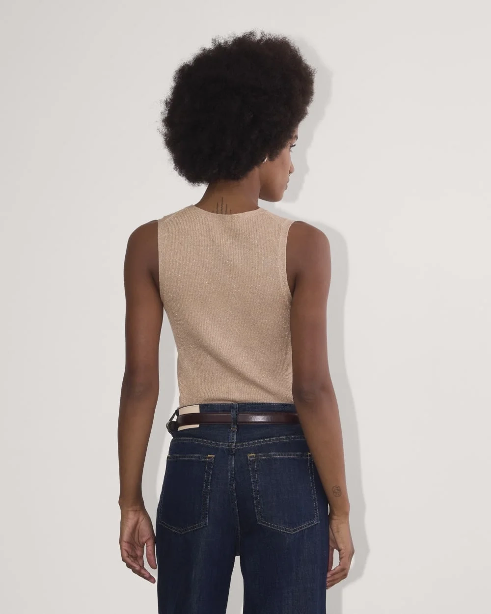 The Tank in Lurex Merino | Rose Gold (4)