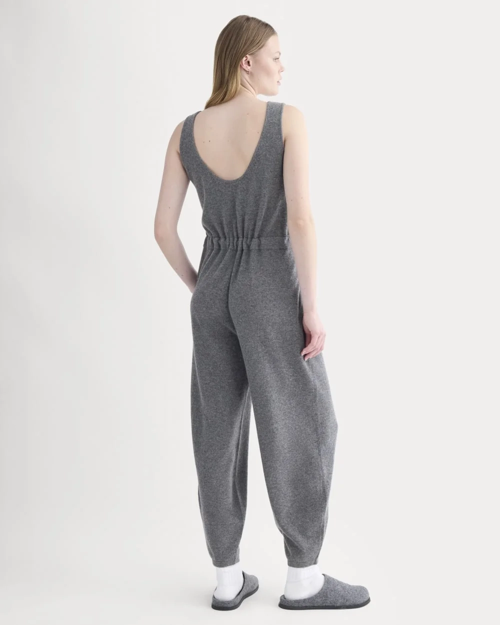 Cashmere Lounge Jumpsuit | Heather Charcoal (4)
