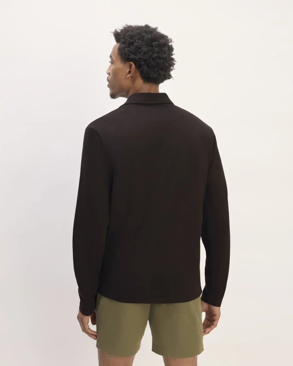 The Premium Weight Long-Sleeve Polo | Black (4)