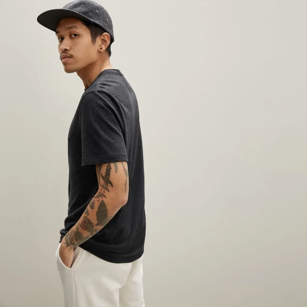 The Organic Cotton Crew | Heather Charcoal (2)