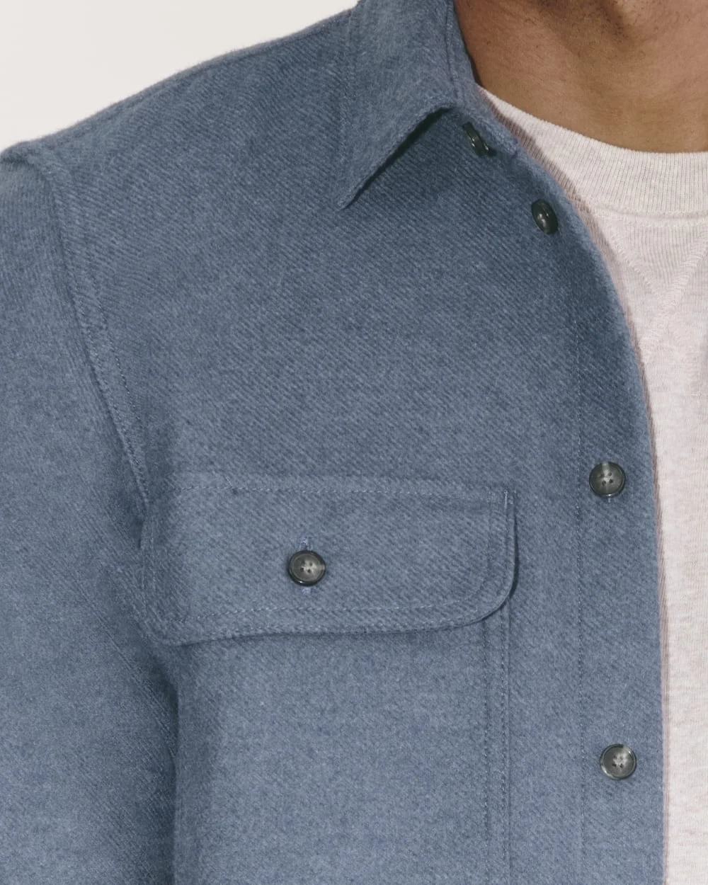 The Heavyweight Overshirt | Uniform | Heather Midnight Navy (6)