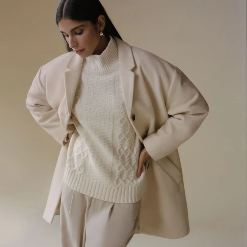 The Italian ReWool® Cocoon Coat | Cream (5)