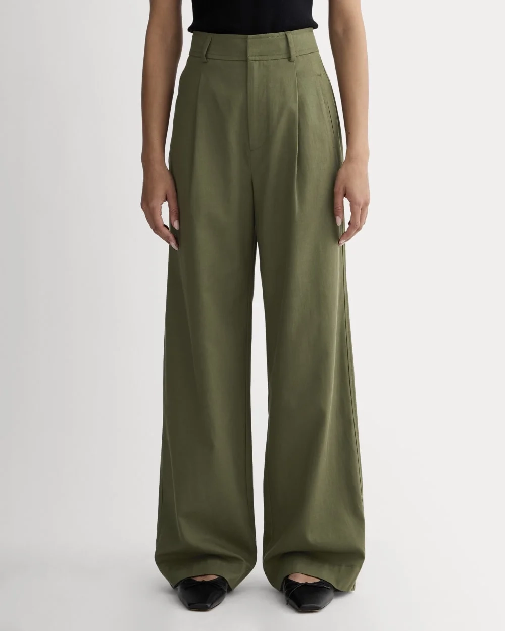 The Draper Pleated Pant in Buttersmooth | Kalamata | 30" Inseam (4)